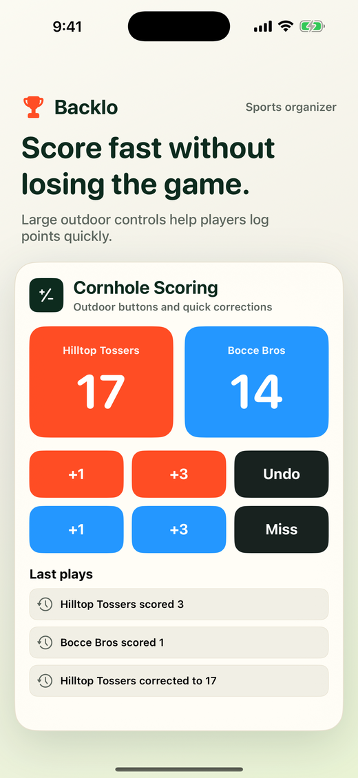 Backlo scoring screenshot