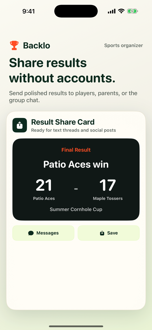 Result share card
